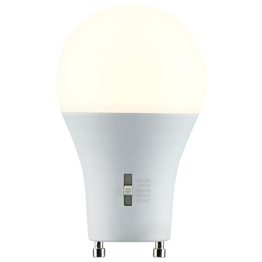 12 Watt A19 LED - Bi Pin GU24 Base - CCT Selectable - 120 Volt - White Finish - Image 2