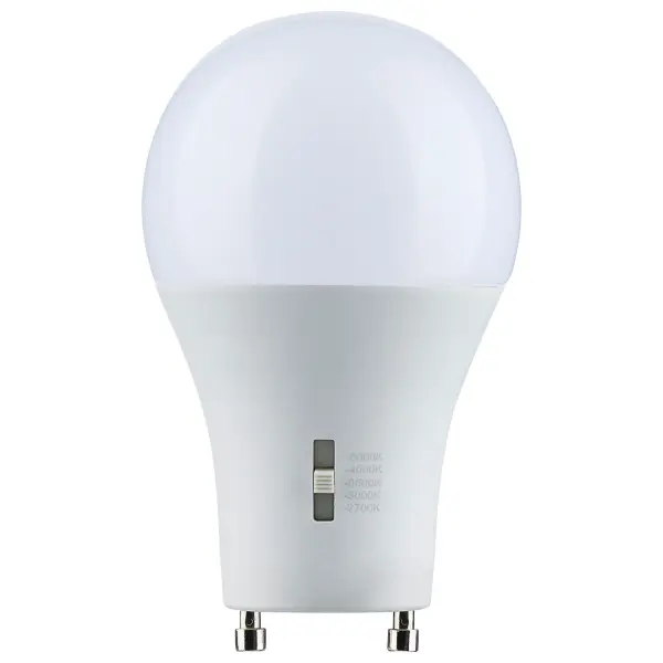 14 Watt A19 LED - Bi Pin GU24 Base - CCT Selectable - 120 Volt - White Finish - Image 1