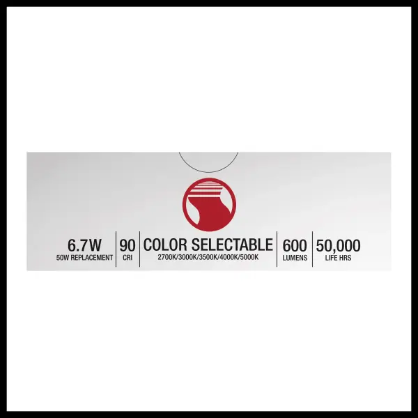 6.7 Watt LED Downlight Retrofit - 4 Inches - CCT Selectable - Round - White Finish - 120 Volt - Image 16
