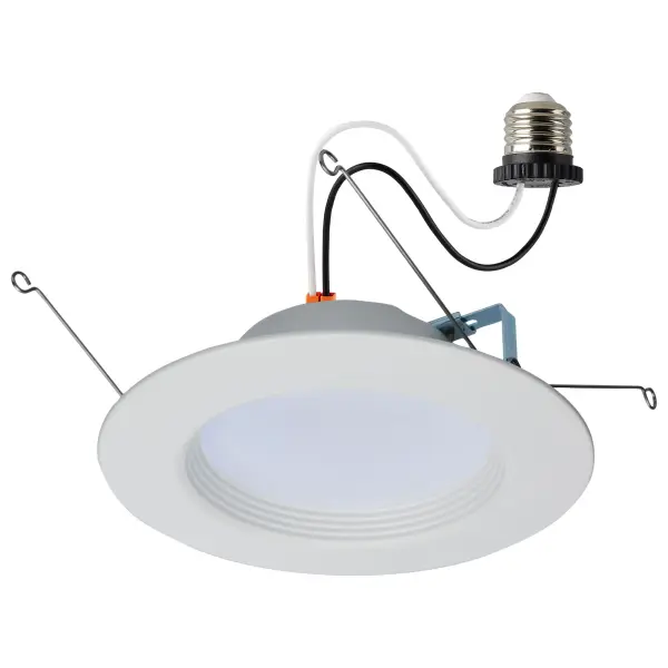 9 Watt LED Downlight Retrofit - 5-6 Inches - CCT Selectable - Round - White Finish - 120 Volt - Image 1