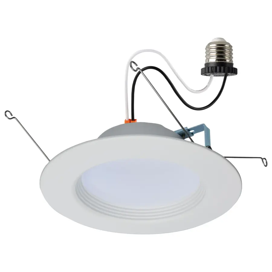 9 Watt LED Downlight Retrofit - 5-6 Inches - CCT Selectable - Round - White Finish - 120 Volt - Image 1