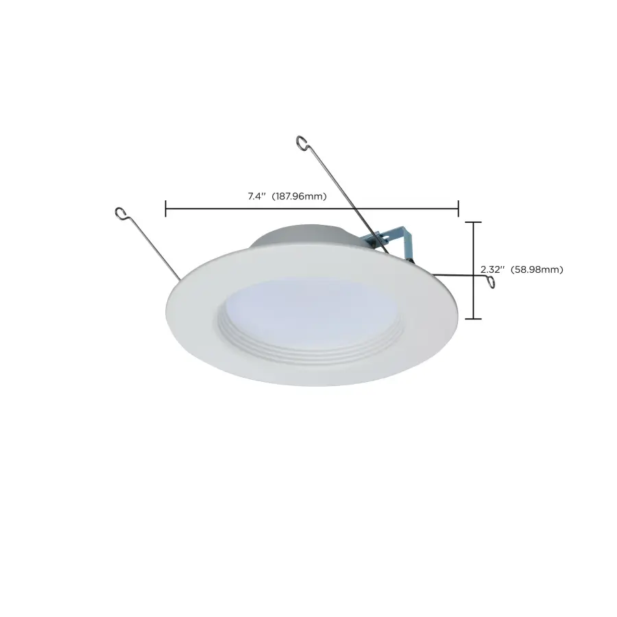 9 Watt LED Downlight Retrofit - 5-6 Inches - CCT Selectable - Round - White Finish - 120 Volt - Image 15