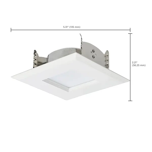 6.7 Watt LED Downlight Retrofit - 4 Inches - CCT Selectable - Square - White Finish - 120 Volt - Image 17