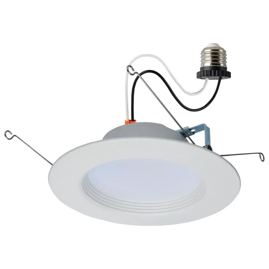 13.7 Watt LED Downlight Retrofit - 5-6 Inches - CCT Selectable - Round - White Finish - 120 Volt - Image 1
