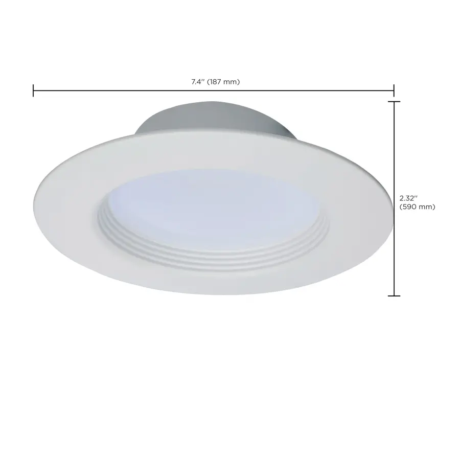 13.7 Watt LED Downlight Retrofit - 5-6 Inches - CCT Selectable - Round - White Finish - 120 Volt - Image 15
