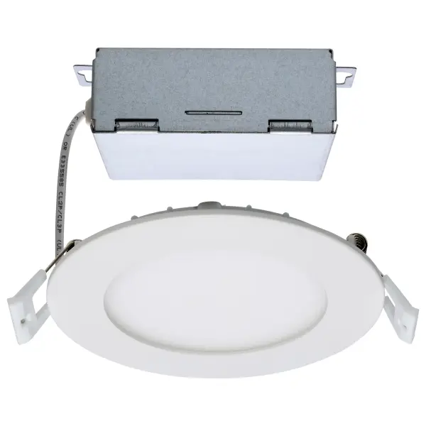 10 Watt - LED Direct Wire Downlight - Edge-lit - 4 inch - CCT Selectable - 120 volt - Dimmable - Round - Remote Driver - Image 1