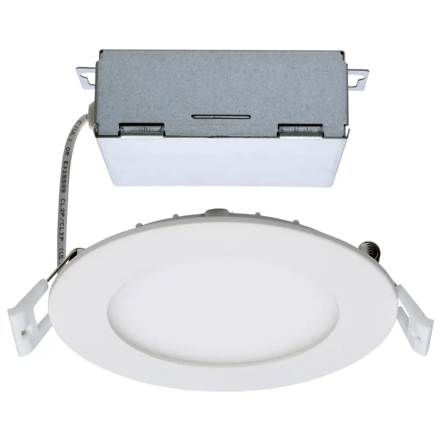 10 Watt - LED Direct Wire Downlight - Edge-lit - 4 inch - CCT Selectable - 120 volt - Dimmable - Round - Remote Driver - Image 1