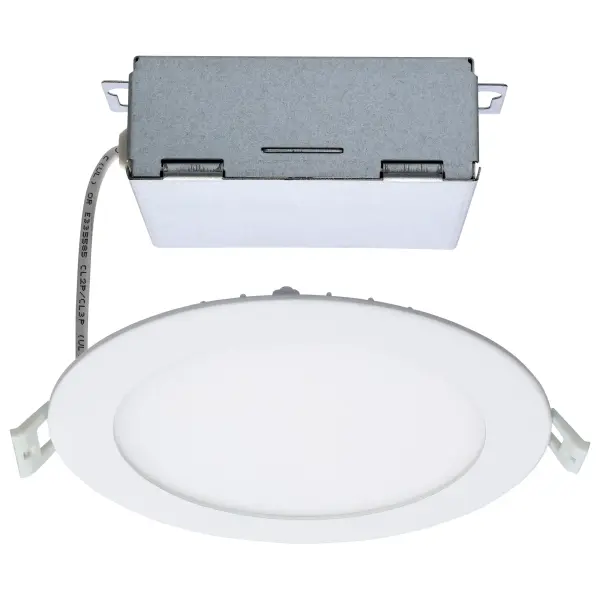 12 Watt - LED Direct Wire Downlight - Edge-lit - 6 inch - CCT Selectable - 120 volt - Dimmable - Round - Remote Driver - Image 1