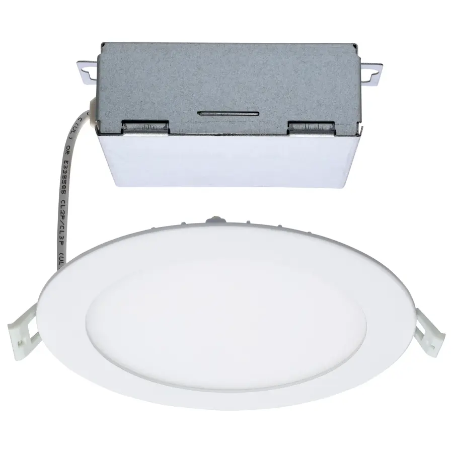 12 Watt - LED Direct Wire Downlight - Edge-lit - 6 inch - CCT Selectable - 120 volt - Dimmable - Round - Remote Driver - Image 1