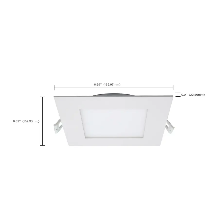 12 Watt - LED Direct Wire Downlight - Edge-lit - 6 inch - CCT Selectable - 120 volt - Dimmable - Square - Remote Driver - Image 15