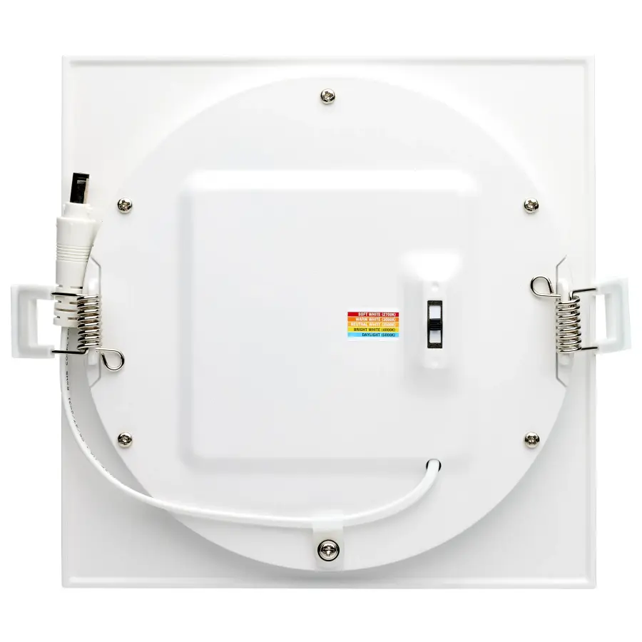 12 Watt - LED Direct Wire Downlight - Edge-lit - 6 inch - CCT Selectable - 120 volt - Dimmable - Square - Remote Driver - Image 5