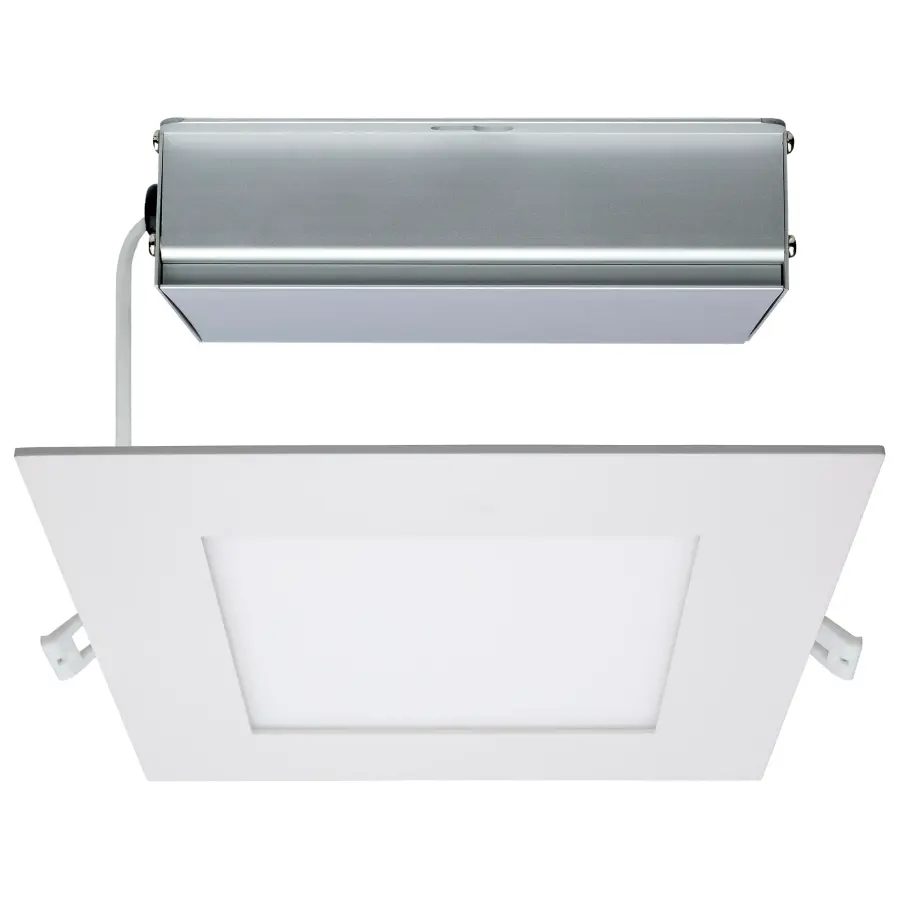 24 Watt - LED Direct Wire Downlight - Edge-lit - 8 inch - CCT Selectable - 120 volt - Dimmable - Square - Remote Driver - Image 1