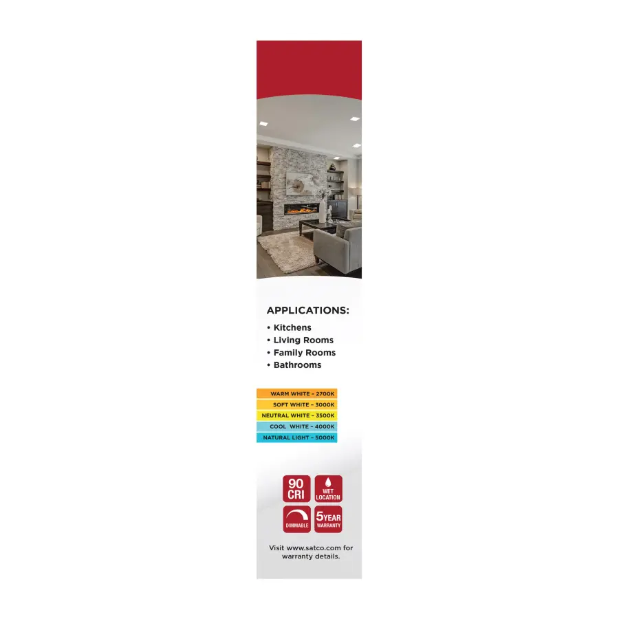 24 Watt - LED Direct Wire Downlight - Edge-lit - 8 inch - CCT Selectable - 120 volt - Dimmable - Square - Remote Driver - Image 11