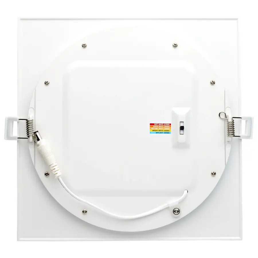 24 Watt - LED Direct Wire Downlight - Edge-lit - 8 inch - CCT Selectable - 120 volt - Dimmable - Square - Remote Driver - Image 5