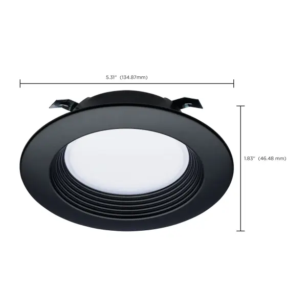 6.7 Watt - LED Downlight Retrofit - 4 Inch - CCT Selectable - 120 Volts - Black Finish - Image 16