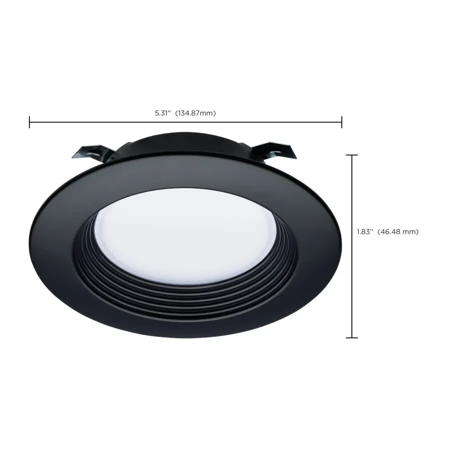6.7 Watt - LED Downlight Retrofit - 4 Inch - CCT Selectable - 120 Volts - Black Finish - Image 16