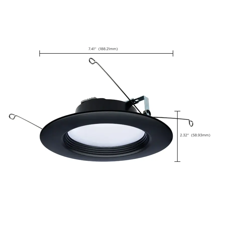 9 Watt - LED Downlight Retrofit - 5-6 Inch - CCT Selectable - 120 Volts - Black Finish - Image 16