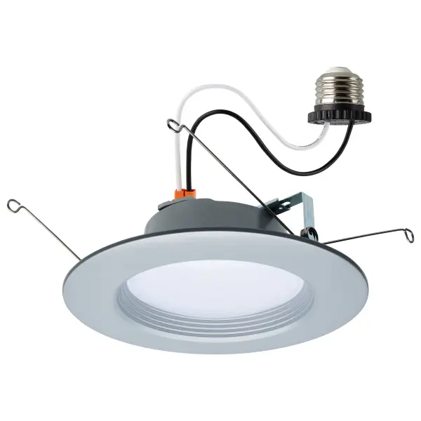 9 Watt - LED Downlight Retrofit - 5-6 Inch - CCT Selectable - 120 Volts - Brushed Nickel Finish - Image 1
