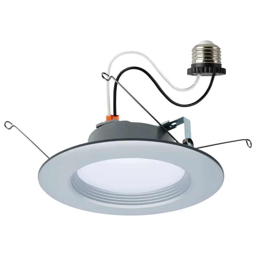 9 Watt - LED Downlight Retrofit - 5-6 Inch - CCT Selectable - 120 Volts - Brushed Nickel Finish - Image 1