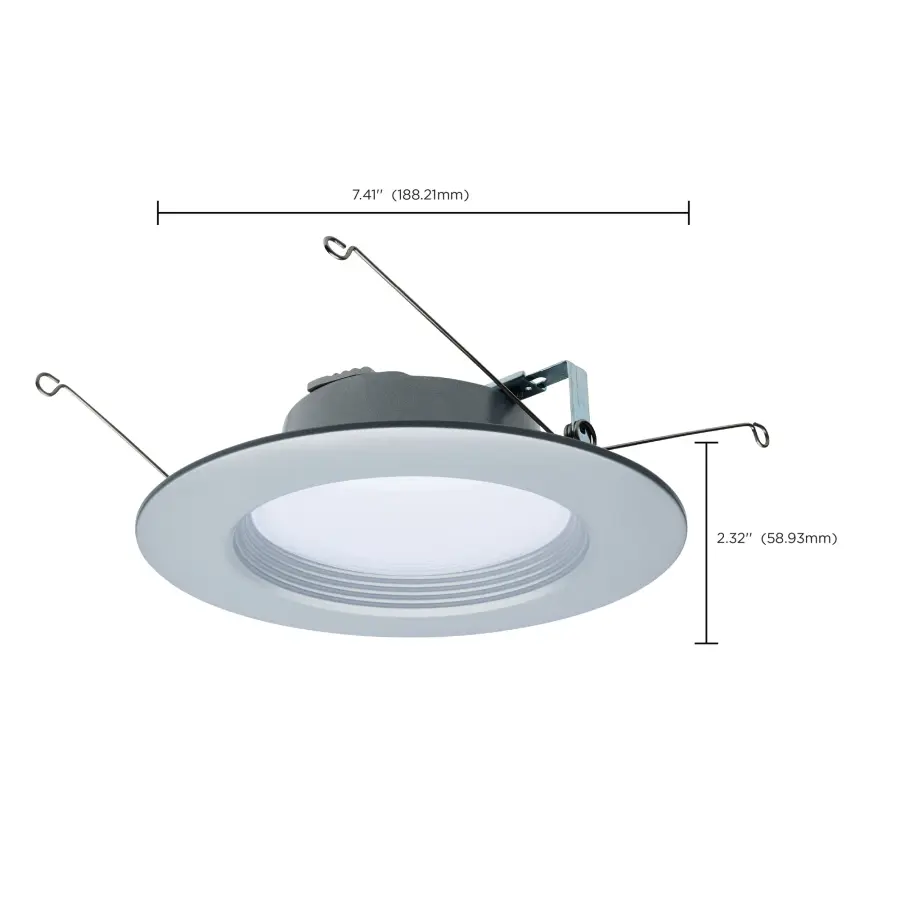 9 Watt - LED Downlight Retrofit - 5-6 Inch - CCT Selectable - 120 Volts - Brushed Nickel Finish - Image 16