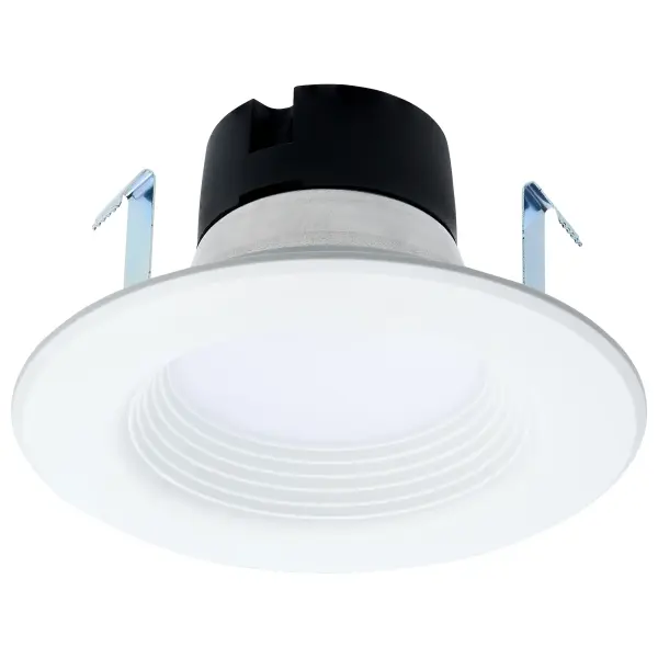 6.5 Watt LED Downlight Retrofit - 4 Inch Baffle - CCT Selectable - 12 Volts - Matte White Finish - Image 1
