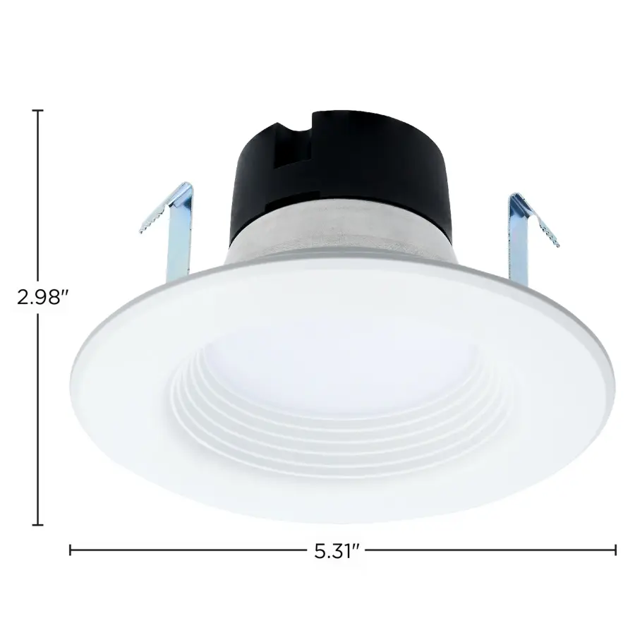 6.5 Watt LED Downlight Retrofit - 4 Inch Baffle - CCT Selectable - 12 Volts - Matte White Finish - Image 14