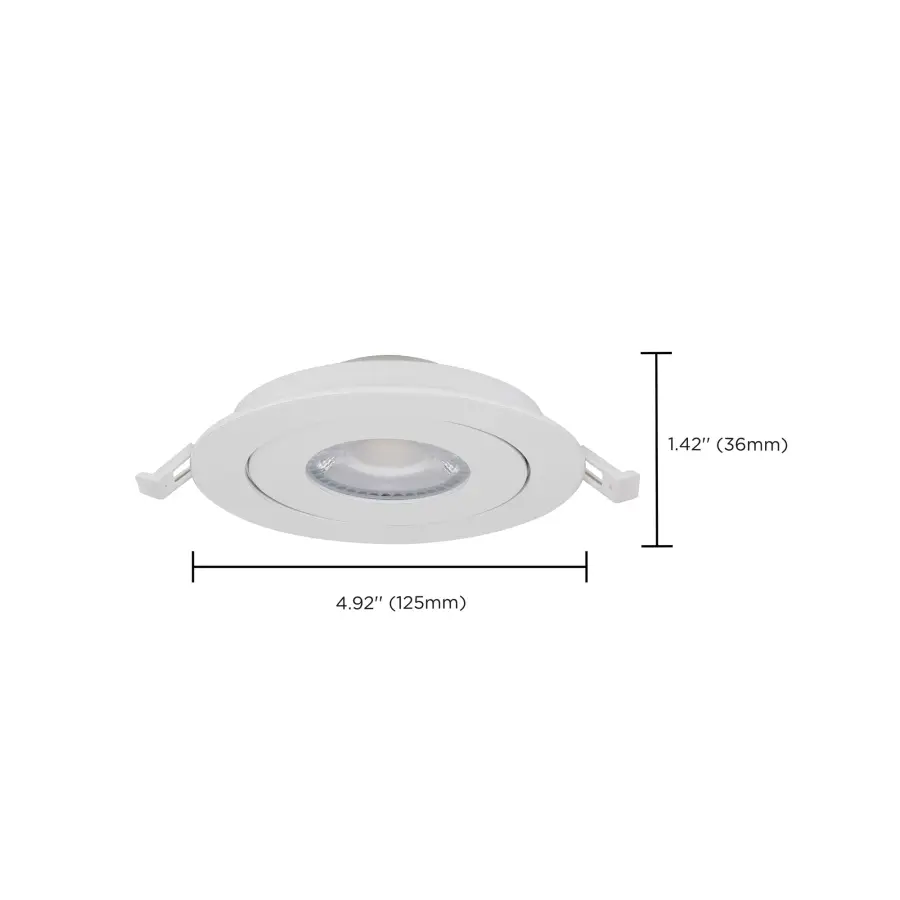 9 Watt - CCT Selectable - LED Direct Wire Downlight - Gimbaled - 4 Inch Round - Remote Driver - White - Image 18