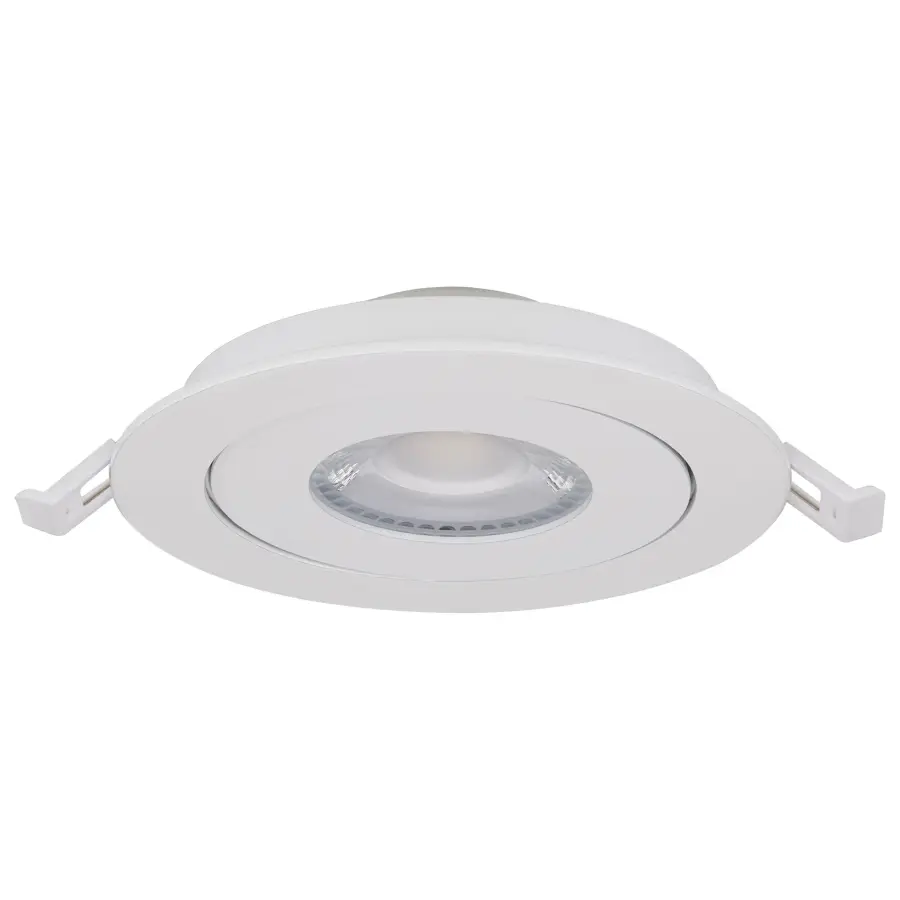 9 Watt - CCT Selectable - LED Direct Wire Downlight - Gimbaled - 4 Inch Round - Remote Driver - White - Image 3