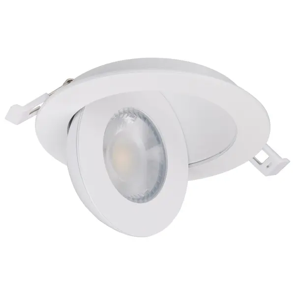 9 Watt - CCT Selectable - LED Direct Wire Downlight - Gimbaled - 4 Inch Round - Remote Driver - White - Image 5