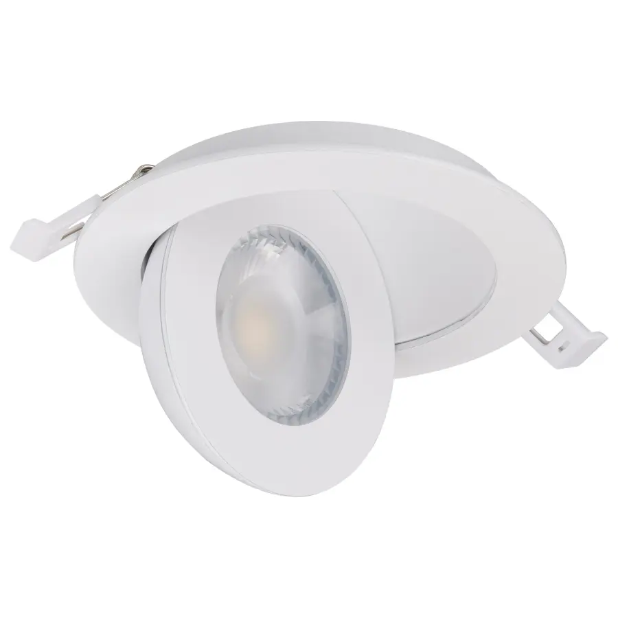 9 Watt - CCT Selectable - LED Direct Wire Downlight - Gimbaled - 4 Inch Round - Remote Driver - White - Image 5