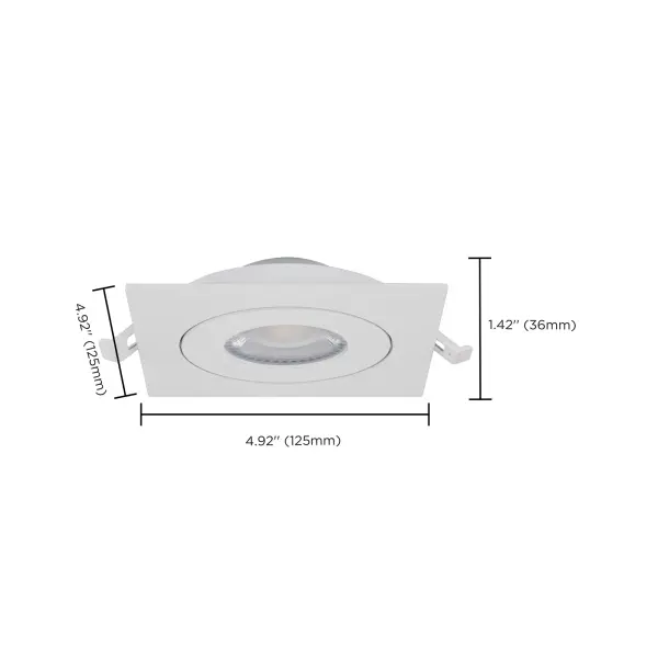 9 Watt - CCT Selectable - LED Direct Wire Downlight - Gimbaled - 4 Inch Square - Remote Driver - White - Image 18