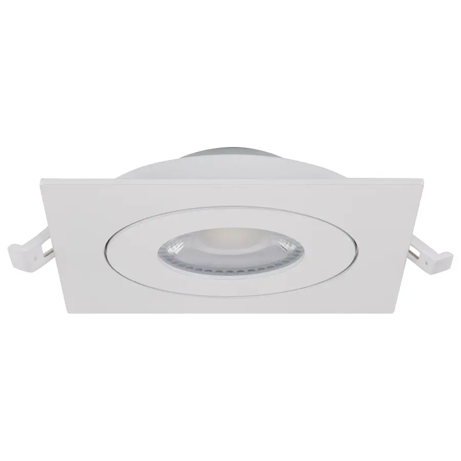 9 Watt - CCT Selectable - LED Direct Wire Downlight - Gimbaled - 4 Inch Square - Remote Driver - White - Image 3