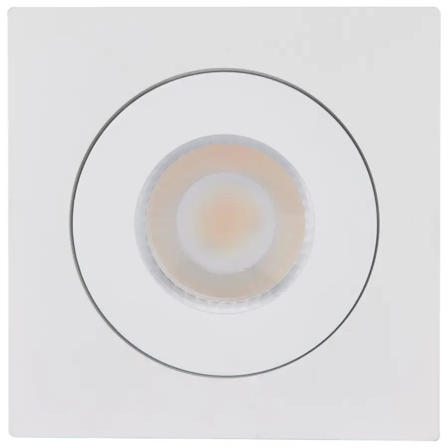 9 Watt - CCT Selectable - LED Direct Wire Downlight - Gimbaled - 4 Inch Square - Remote Driver - White - Image 8