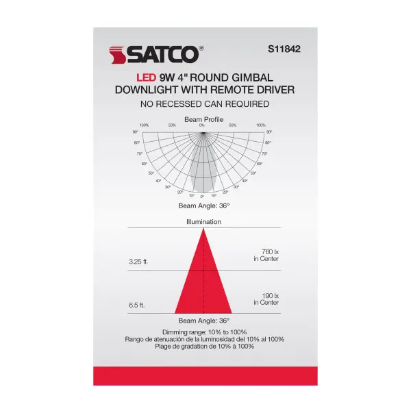 9 Watt - CCT Selectable - LED Direct Wire Downlight - Gimbaled - 4 Inch Round - Remote Driver - Black - Image 14