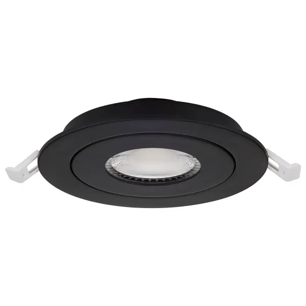 9 Watt - CCT Selectable - LED Direct Wire Downlight - Gimbaled - 4 Inch Round - Remote Driver - Black - Image 3