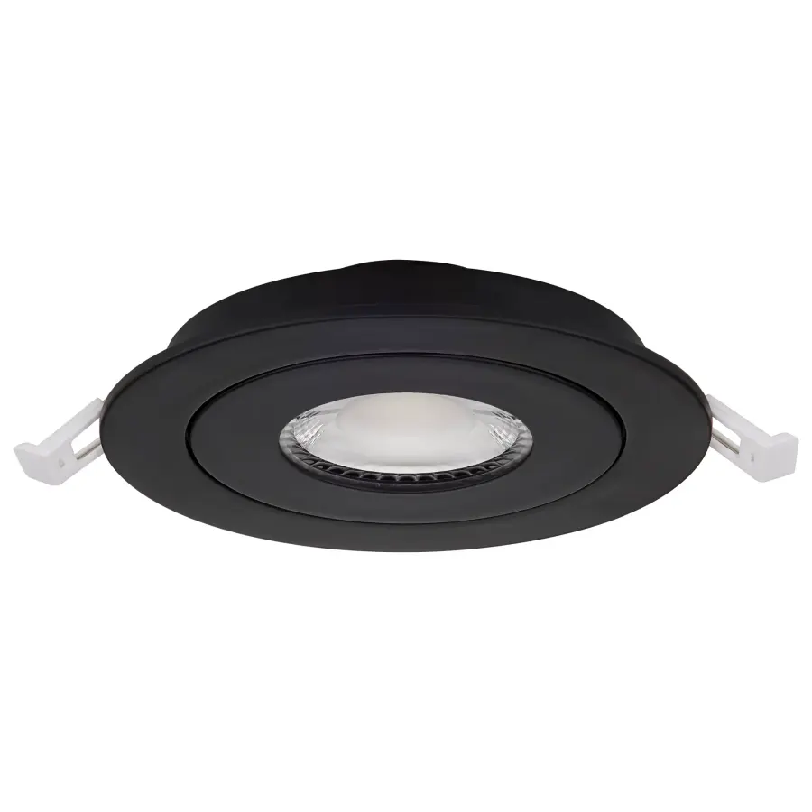 9 Watt - CCT Selectable - LED Direct Wire Downlight - Gimbaled - 4 Inch Round - Remote Driver - Black - Image 3