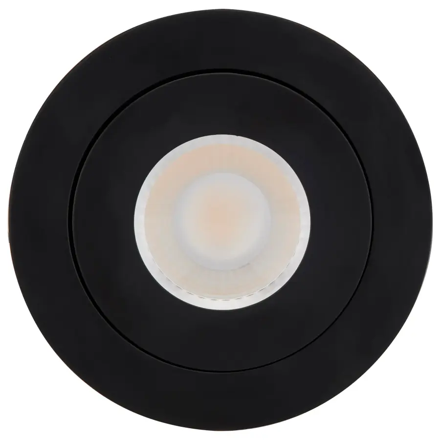 9 Watt - CCT Selectable - LED Direct Wire Downlight - Gimbaled - 4 Inch Round - Remote Driver - Black - Image 8