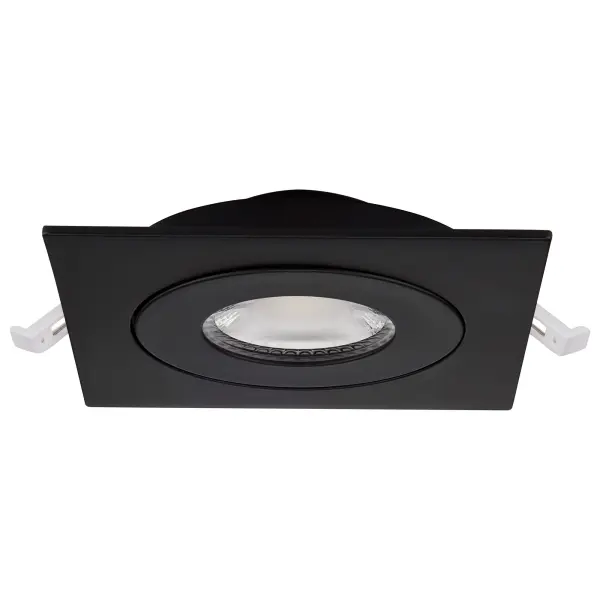 9 Watt - CCT Selectable - LED Direct Wire Downlight - Gimbaled - 4 Inch Square - Remote Driver - Black - Image 3