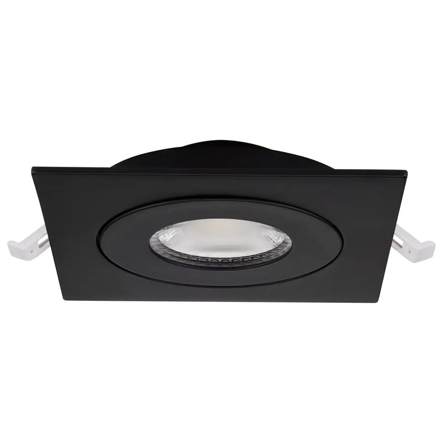9 Watt - CCT Selectable - LED Direct Wire Downlight - Gimbaled - 4 Inch Square - Remote Driver - Black - Image 3
