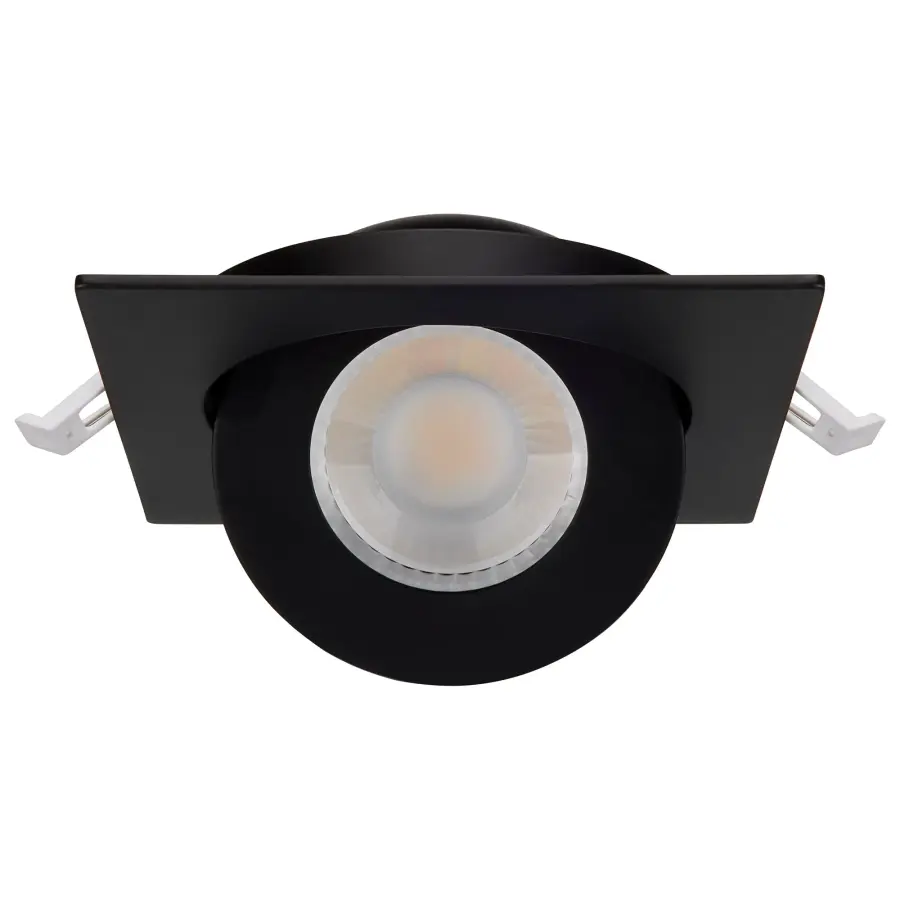 9 Watt - CCT Selectable - LED Direct Wire Downlight - Gimbaled - 4 Inch Square - Remote Driver - Black - Image 4