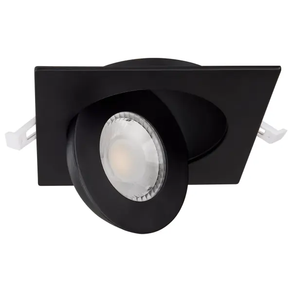 9 Watt - CCT Selectable - LED Direct Wire Downlight - Gimbaled - 4 Inch Square - Remote Driver - Black - Image 5