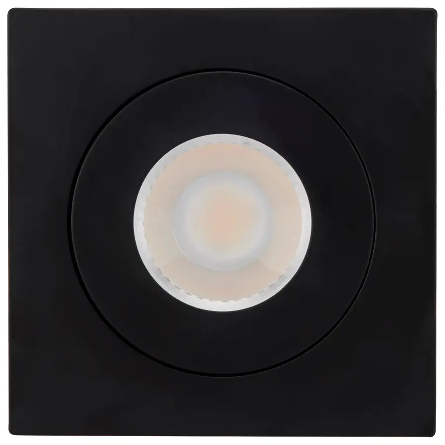 9 Watt - CCT Selectable - LED Direct Wire Downlight - Gimbaled - 4 Inch Square - Remote Driver - Black - Image 8