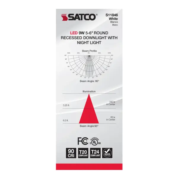 5-6 inch - CCT Selectable - Integrated LED Recessed Downlight with Night Light Feature - Image 21