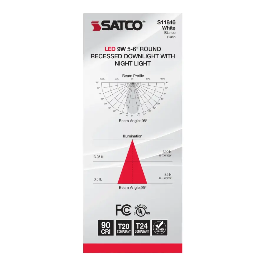 5-6 inch - CCT Selectable - Integrated LED Recessed Downlight with Night Light Feature - Image 21