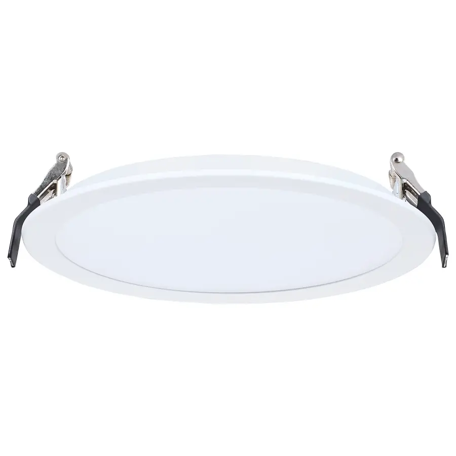 20 Watt - 8 Inch LED Direct Wire Downlight - Remote Driver - CCT Selectable - Dual Dimming - Flat Face - Round - White Finish - Image 4