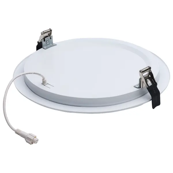 30 Watt - 10 Inch LED Direct Wire Downlight - Remote Driver - CCT Selectable - Dual Dimming - Flat Face - Round - White Finish - Image 2