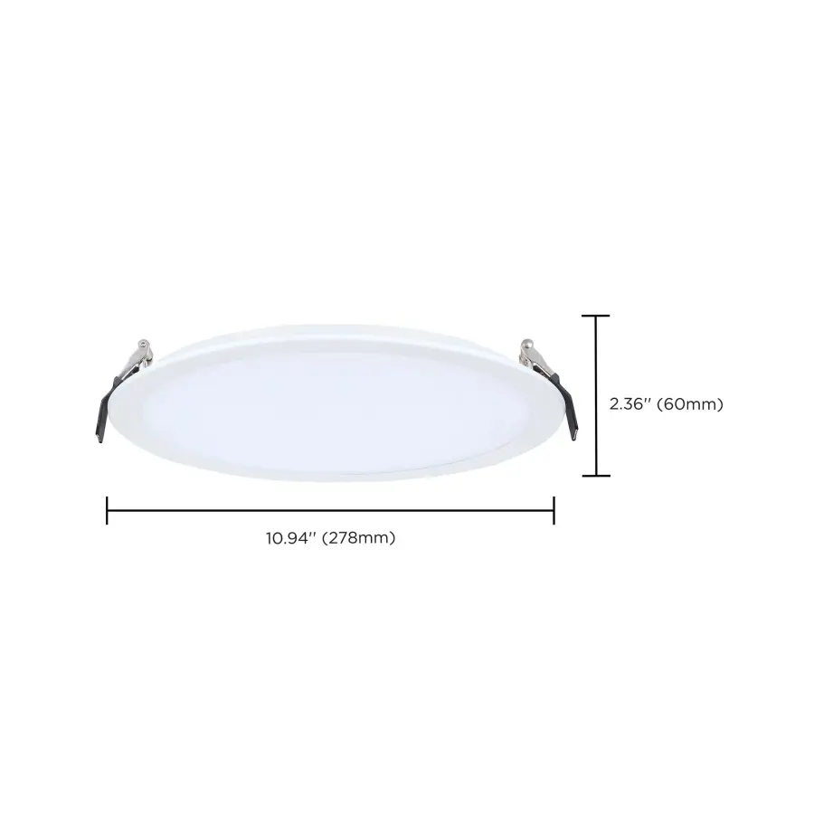 30 Watt - 10 Inch LED Direct Wire Downlight - Remote Driver - CCT Selectable - Dual Dimming - Flat Face - Round - White Finish - Image 13