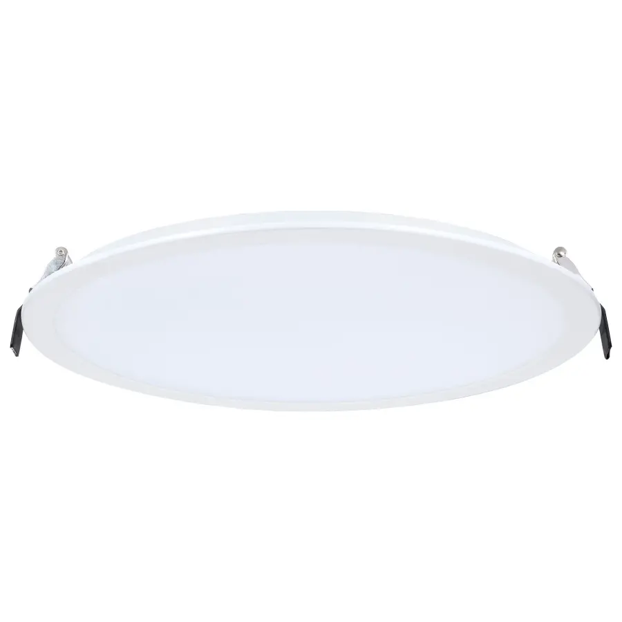 38 Watt - 12 Inch LED Direct Wire Downlight - Remote Driver - CCT Selectable - Dual Dimming - Flat Face - Round - White Finish - Image 4