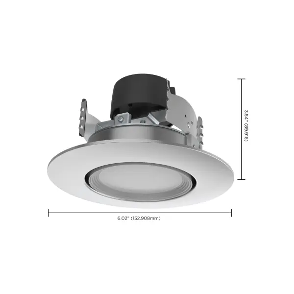 7.5 Watt - LED Retrofit Downlight - Gimbaled - 120 Volt - CCT Selectable - Brushed Nickel Finish - Image 10