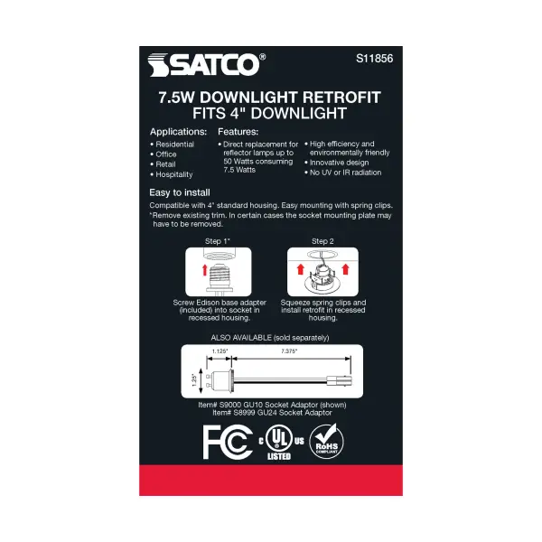 7.5 Watt - LED Retrofit Downlight - Gimbaled - 120 Volt - CCT Selectable - Bronze Finish - Image 7